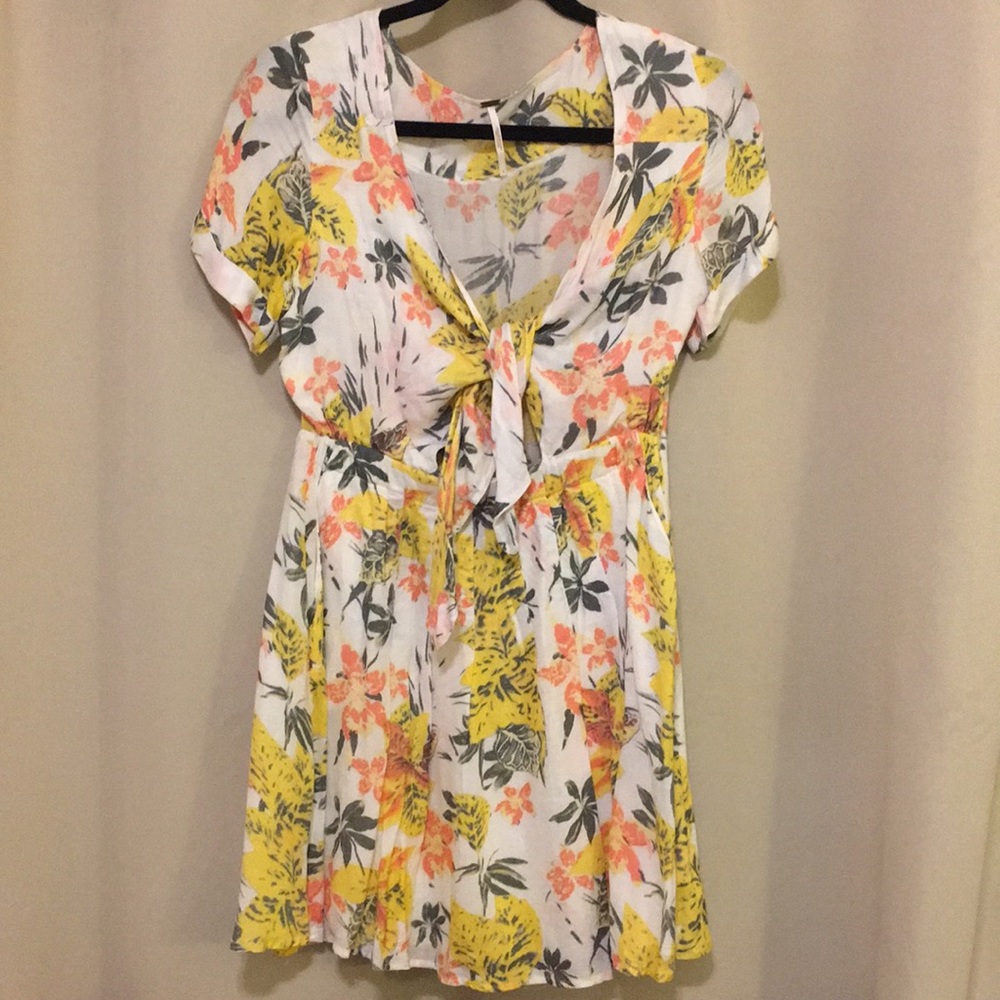 Free people tie front floral dress